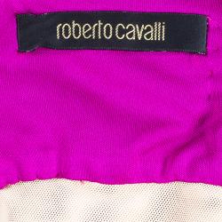 Pre Owned Roberto Cavalli Purple Maxi Dress L