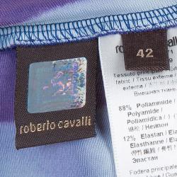 Pre Owned Roberto Cavalli Tie-Dye Stretch Dress M