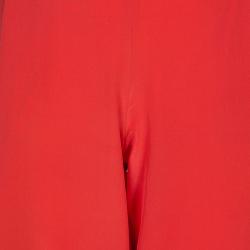 Pre Owned Roberto Cavalli Red Wide-leg Trousers S
