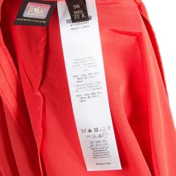 Pre Owned Roberto Cavalli Red Wide-leg Trousers S