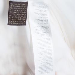 مملوكة مسبقًا قفطان روبرتو كافالي منقوش أبيض متعدد الألوان L