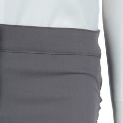 Pre Owned Roberto Cavalli Grey Criss Cross Tie-Up Eyelet Lace Detail Trousers S