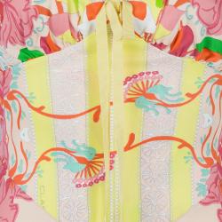 Pre Owned Class By Roberto Cavalli Multicolor Floral Print Sleeveless Maxi Dress S