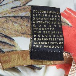 Pre Owned Class by Roberto Cavalli Multicolor Floral Print Knit Halter Top L