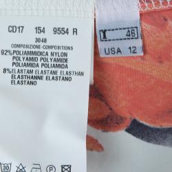 Pre Owned Class by Roberto Cavalli Multicolor Floral Print Knit Halter Top L