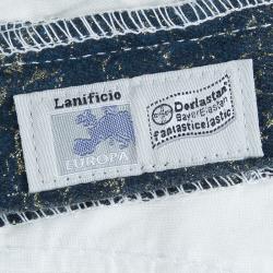 مملوكة مسبقًا بنطلون جينز روبرتو كافالي أزرق إليكتريك طباعة ثعبان براق بقصة بوت XS