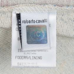 Pre Owned توب تريكو روبرتو كافالي باتشوورك طباعة متعددة الألوان XS