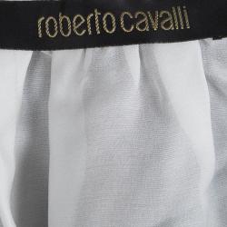 مملوكة مسبقًا جاكيت بوليرو روبرتو كافالي بأكمام مكشكشة بنقش حيواني حرير