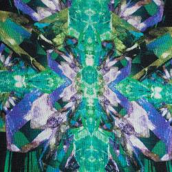 Pre Owned توب روبرتو كافالي حرير مطبوع متعدد الألوان M