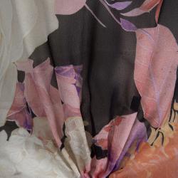 Pre Owned Roberto Cavalli Floral Printed Tie Detail Top M