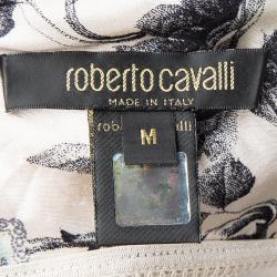Roberto Cavalli Pale Pink Silk Floral Print Sleeveless Maxi Dress M
