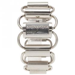 Pre Owned Roberto Cavalli Silver Stainless Steel Classic Women's Wristwatch 27MM