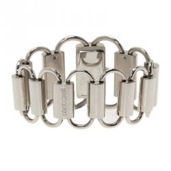 Pre Owned Roberto Cavalli Silver Stainless Steel Classic Women's Wristwatch 27MM