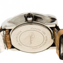 Roberto Cavalli Brown Stainless Steel Snake R7251165535 Women's Wristwatch 38MM