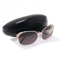 Roberto Cavalli Black and Gold Calendula 534S Round Sunglasses