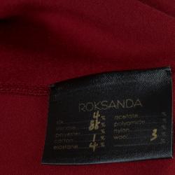 مملوكة مسبقًا Roksanda Ilincic Burgundy Jersey High Low Hem Sleeveless Top M