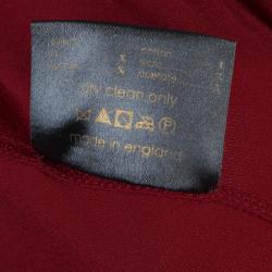 مملوكة مسبقًا Roksanda Ilincic Burgundy Jersey High Low Hem Sleeveless Top M