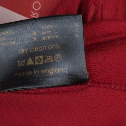 مملوكة مسبقًا Roksanda Ilincic Burgundy Jersey High Low Hem Sleeveless Top S