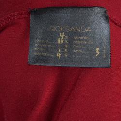 مملوكة مسبقًا Roksanda Ilincic Burgundy Jersey High Low Hem Sleeveless Top S