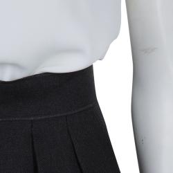 Pre Owned Roksanda Ilincic Dark Grey Wool High Waist Pleated Trousers S