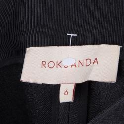 Pre Owned Roksanda Ilincic Dark Grey Wool High Waist Pleated Trousers S