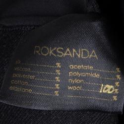 Pre Owned Roksanda Ilincic Dark Grey Wool High Waist Pleated Trousers S