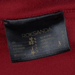 Pre Owned Roksanda Ilincic Burgundy Jersey High Low Hem Sleeveless Top M