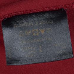 Pre Owned Roksanda Ilincic Burgundy Jersey High Low Hem Sleeveless Top M