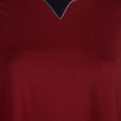 مملوكة مسبقًا Roksanda Ilincic Burgundy Jersey High Low Hem Sleeveless Top S