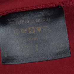 مملوكة مسبقًا Roksanda Ilincic Burgundy Jersey High Low Hem Sleeveless Top S