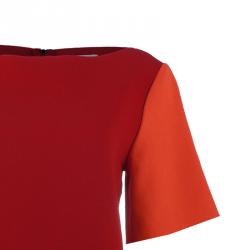 Pre Owned Roksanda Ilincic Colorblock Crepe Long Dress M