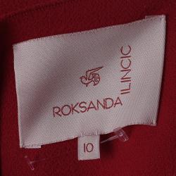 Pre Owned Roksanda Ilincic Colorblock Crepe Long Dress M