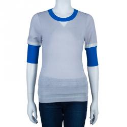 Pre Owned Roksanda Ilincic Grey Short Sleeve Sweater S