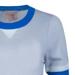 Pre Owned Roksanda Ilincic Grey Short Sleeve Sweater S