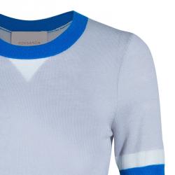 Pre Owned Roksanda Ilincic Grey Short Sleeve Sweater M