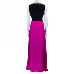Pre Owned Roksanda Ilincic Layne Fuschia Silk Evening Gown M