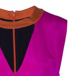 Pre Owned Roksanda Ilincic Layne Fuschia Silk Evening Gown M