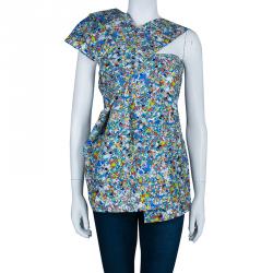 مملوكة مسبقًا توب روكساندا ايلينسيك بلا أكمام غير متماثل نقوش متعددة الألوان S