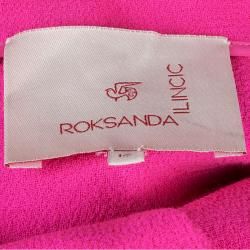 Pre Owned Roksanda Ilincic Neon Pink Trumpet Sleeve Dress L