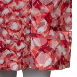 Pre Owned Roksanda Ilincic Orange Printed Sleeveless Silk Dress M