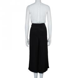 Pre Owned Roksanda Ilincic Black Wide Leg Silk Pants M
