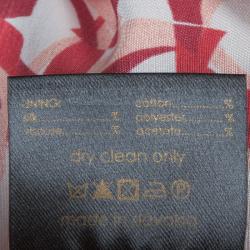 مملوكة مسبقًا Roksanda Ilincic Orange Printed Silk Top S