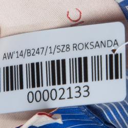 Pre Owned Roksanda Ilincic Blue Striped Silk Top S