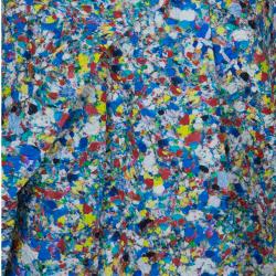 Roksanda Ilincic Multicolor Floral Print Textured Silk Draped Asymmetric Top M