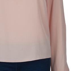 Pre Owned Roksanda Ilincic Light Pink and Neon Detail Blouse S