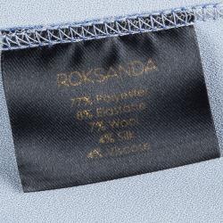 Pre Owned توب روكساندا ايلينسيك أزرق واسع بأكمام طويلة L