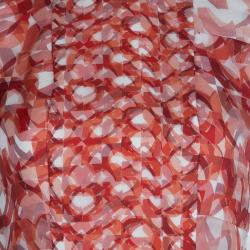 Pre Owned Roksanda Ilincic Orange Printed Sleeveless Silk Dress M