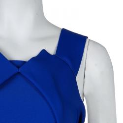 Pre Owned Roland Mouret Electric Blue Knit Backless Bodycon Dress S