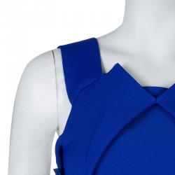 Pre Owned Roland Mouret Electric Blue Knit Backless Bodycon Dress S