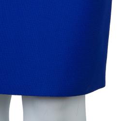 Pre Owned Roland Mouret Electric Blue Knit Backless Bodycon Dress S